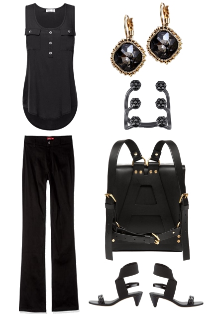 CASUAL BLACK IN SUMMER- Combinazione di moda