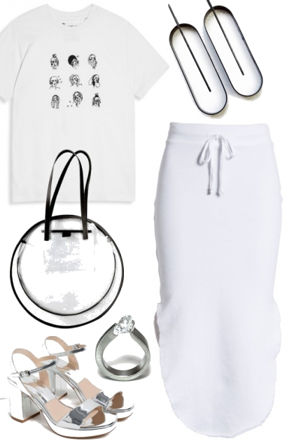 ###WHITE SKIRT###- Modna kombinacija