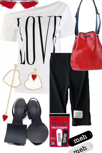 BLACK ~ WHITE ~ RED- Fashion set