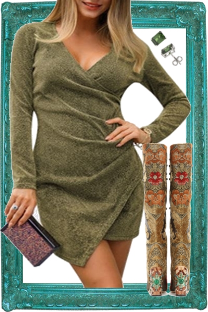 WINTER WRAP DRESS- Fashion set