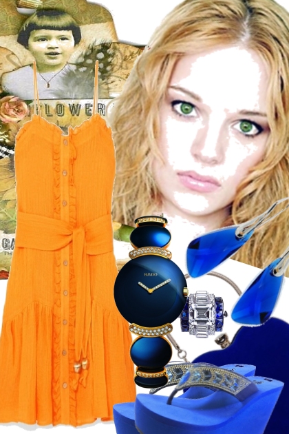 THAT BLUE AND ORANGE THANG- Fashion set