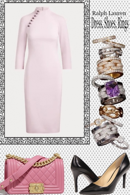 RALPH LAUREN DRESS.SHOES.RINGS.- Модное сочетание