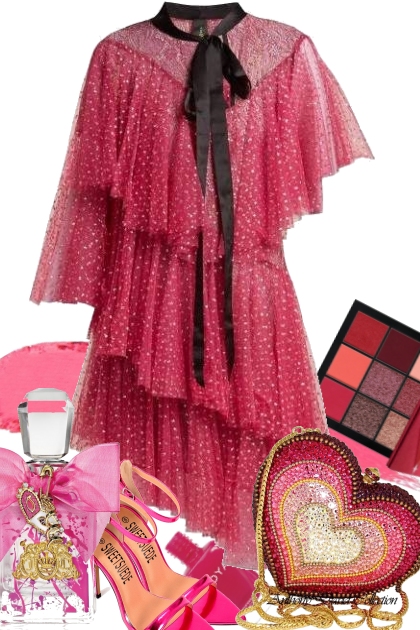 HOT PINK ASYM DRESS- Combinazione di moda