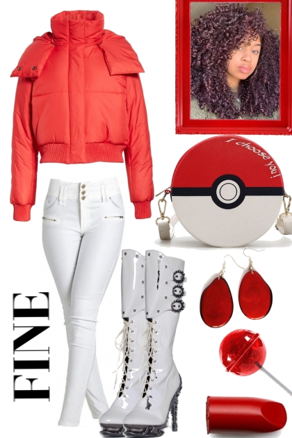 FINE IN RED AND WHITE- Fashion set