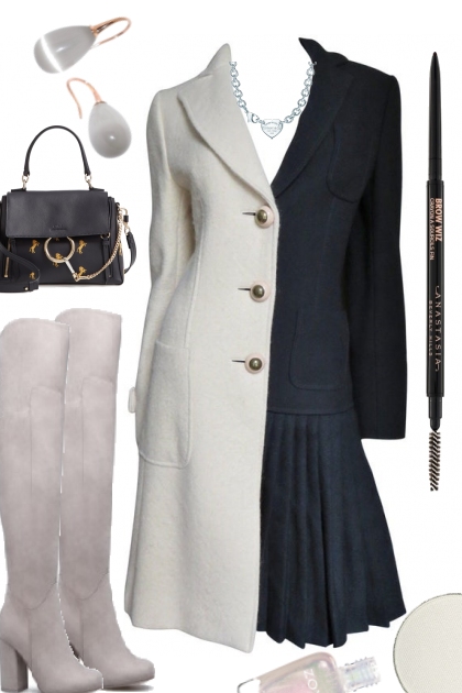 HALF AND HALF COAT FOR WINTER- Combinazione di moda