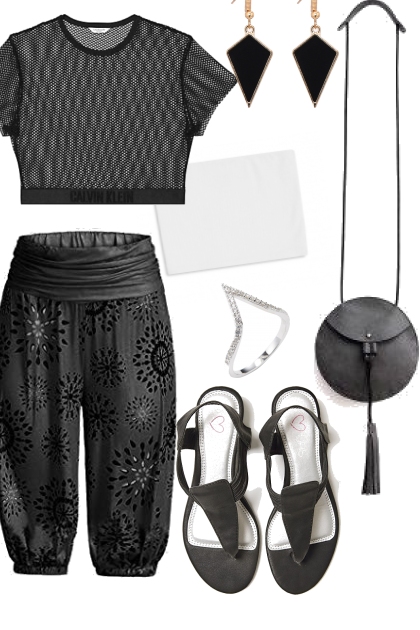 TUBE TOP UNDER MESH CROPPED TOP- Fashion set