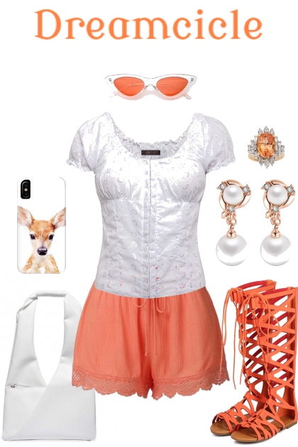 ,,ORANGE AND WHITE,,- Modekombination