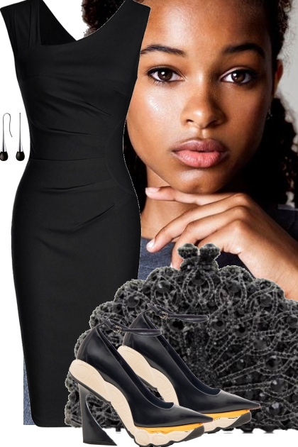 :BLACK DRESS:- Combinazione di moda