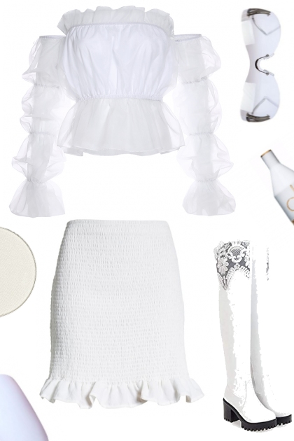 WHITE SHIRT ON TREND ME- Fashion set