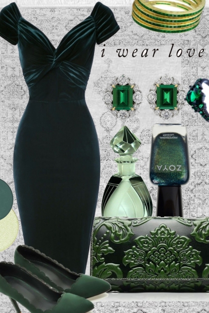 GREEN VELVET- Fashion set