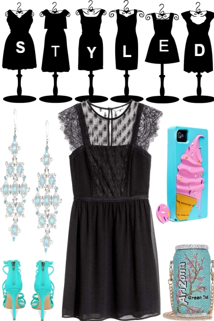 TURQUOISE IS ALWAYS FRIENDS WITH BLACK- Fashion set