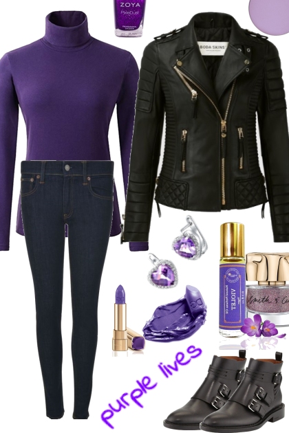 PURPLE IS ALWAYS AN INGENIOUS IDEA- Modna kombinacija