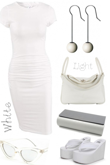 WHITE TEE DRESS- Fashion set