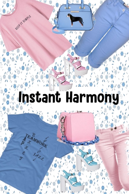 OF THE PINK AND BLUE- Fashion set