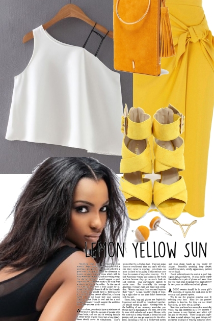 YELLOW WRAP SKIRT- Modna kombinacija