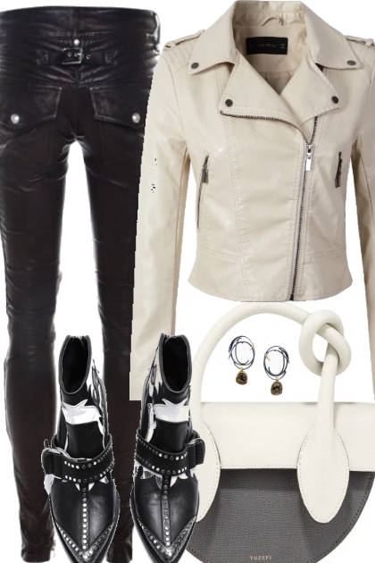 NEW LEATHER JACKET- Fashion set