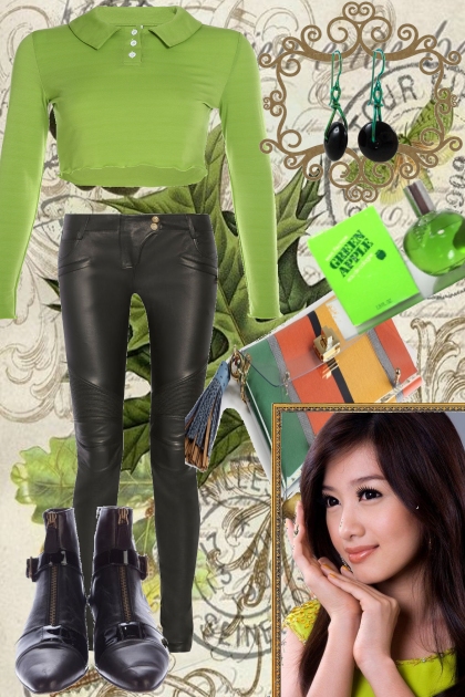 GREEN MID DRIFT SHIRT ON TREND ME- Combinazione di moda