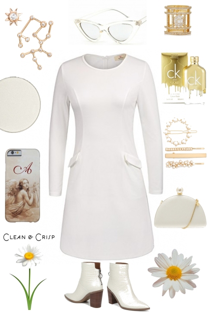 WHITE DRESS ON TREND ME- Модное сочетание