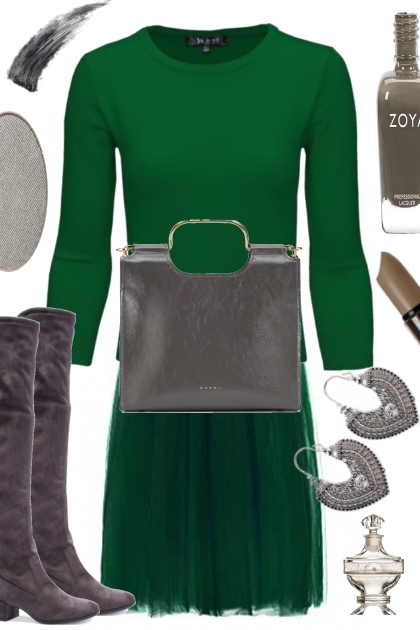 GREEN AND GRAY- Combinazione di moda