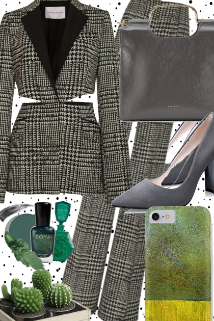 JADE AND GRAY FOR THAT BIG MEETING- Fashion set