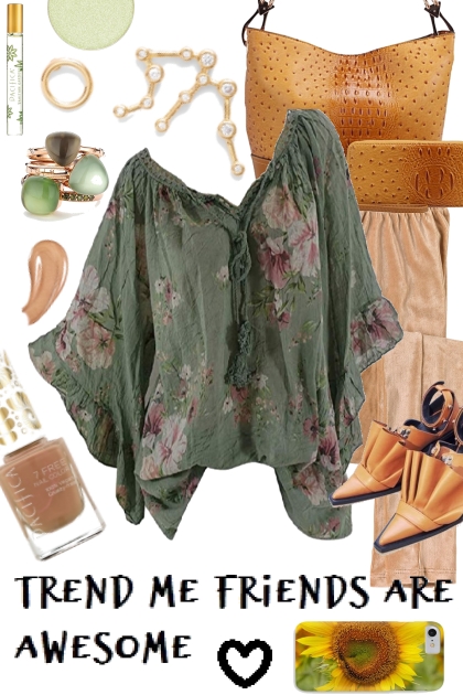 AUTUMN FLORAL TOP - Fashion set