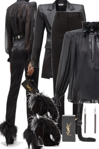 YVES SAINT LAURENT ~ THE ALL BLACK- 搭配