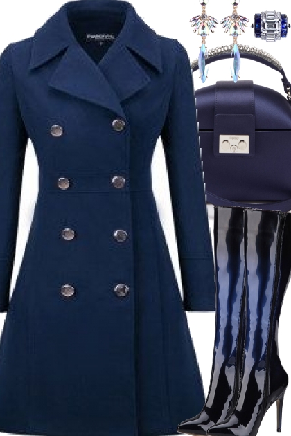 NAVY COAT FOR WINTER 2020- Fashion set