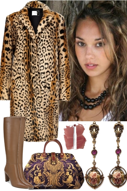 GOAT HAIR LEOPARD PRINT COAT - Kreacja