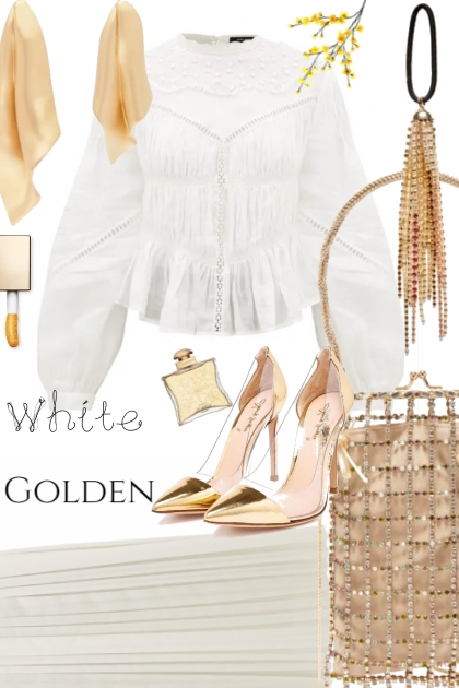 WHITE AND GOLD ,.`,.`,.`,.`- Combinazione di moda