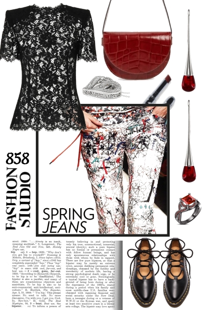 NEW SPRING JEANS WITH FLATS AND LACE- Kreacja