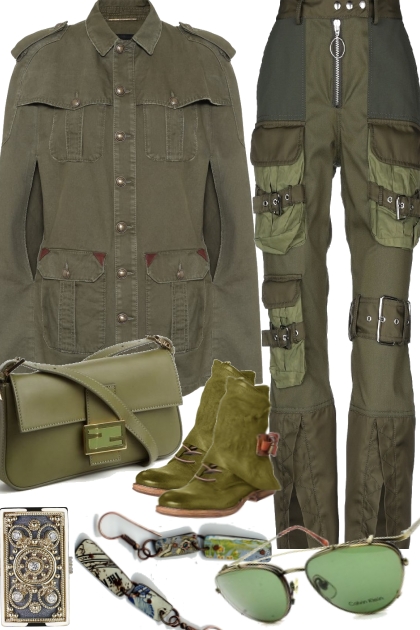 TREND ME'S FEATURED ARMY JACKET WITH CARGO PANTS- Kreacja