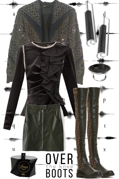 SKIRT AND BOOTS//- Combinazione di moda