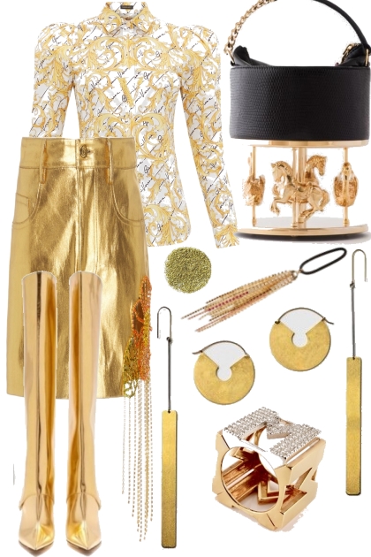 GOLD IN MY EAR : TREND ME SKIRT- Fashion set
