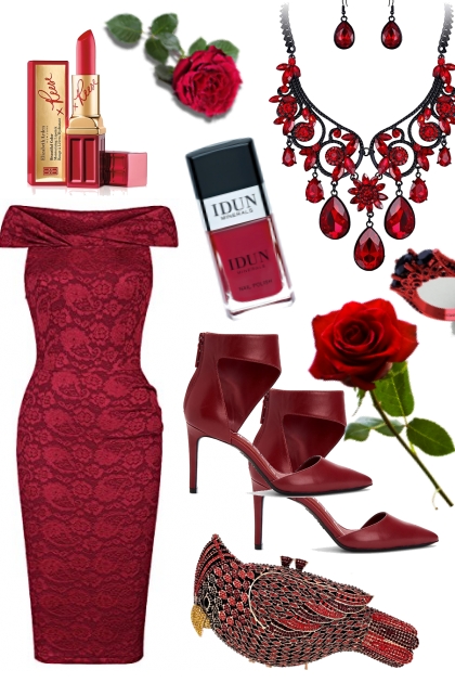 RED DRESS ON TREND ME 352020- Fashion set