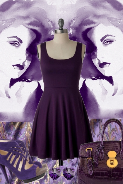 RE-SET PURPLE DRESS - Combinaciónde moda