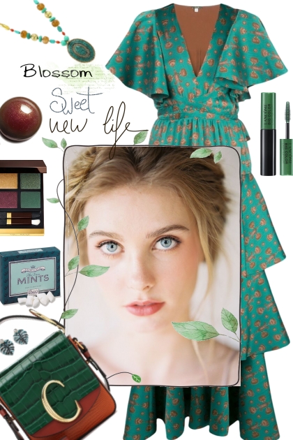 TIERED GREEN DRESS IN JUNE 2020- Fashion set