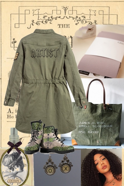 ON THE SCENE WITH ARMY GREEN  ~WINTER 2020- Kreacja