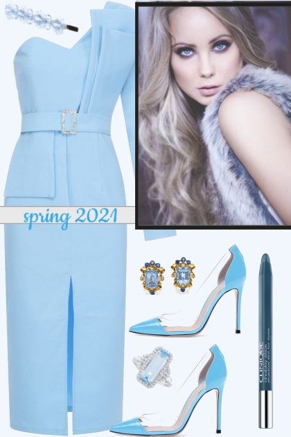 BLUE IN SPRING- Combinazione di moda