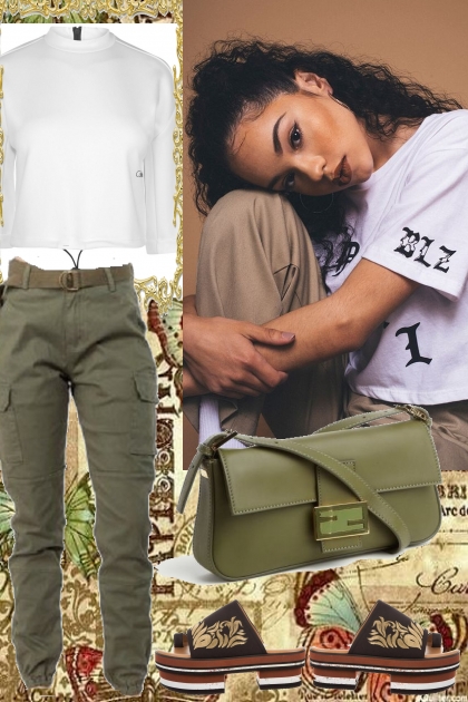 INVINCIBLE ARMY CARGOS- Fashion set