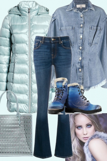 DENIM IN WINTER- Fashion set