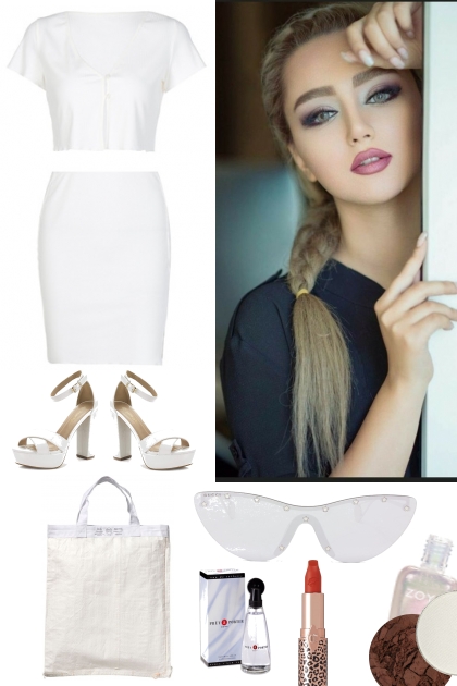 TREND ME WHITE SKIRT WITH TOP 8212020