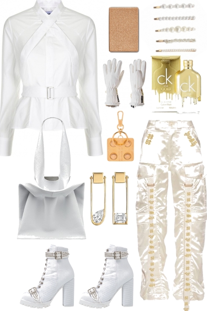 .THE GOLD AND WHITE.- Fashion set