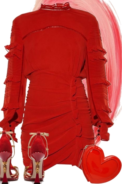 I LOVE YOU IN RED- Fashion set