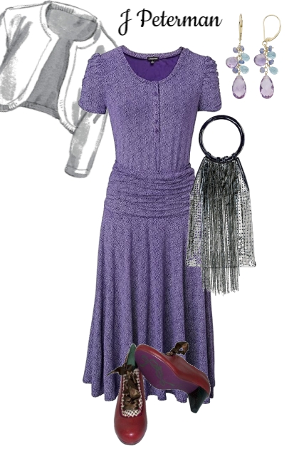 J PETERMAN DRESS AND CARDIGAN FOR FALL- Fashion set