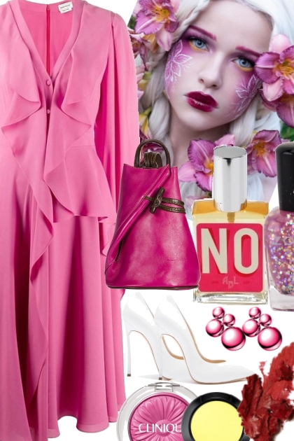 PINK DRESS, PINK BAG- Fashion set