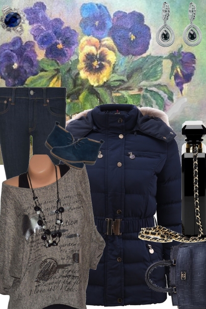 WARM WINTER JEANS OUTFIT 2021
