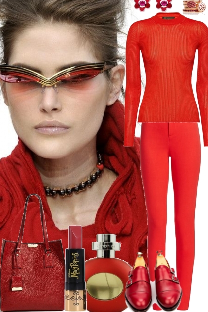 RED MINIMALIST 60 SECOND STYLE- Fashion set