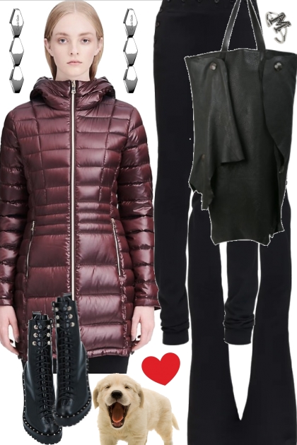 PUFFER COAT WITH BLACK JEANS 