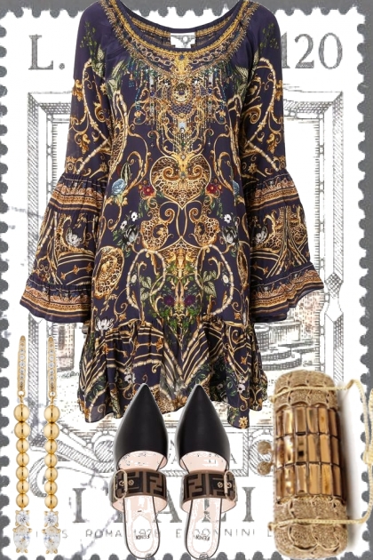 PRINT DRESS 2212021- combinação de moda