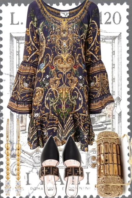 PRINT DRESS 2212021- Fashion set